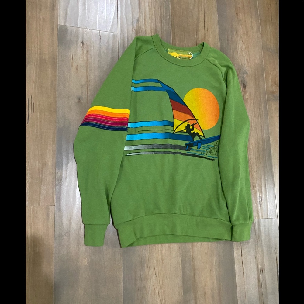 Aviator Nation Wind Surf Jump Crew Sweatshirt